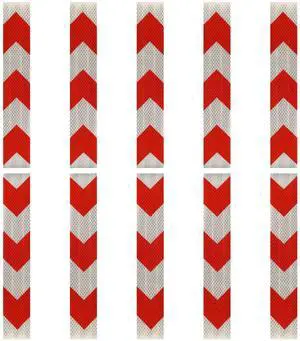 Reflective Arrow Tape Red & White 2" x 11.8" -10 Pcs Outdoor Waterproof Conspicuity Safety Tape Warning Marking Strong Adhesive Tape Reflective Arrow Tape Red & White 2" x 11.8" -10 Pcs Outdoor Waterproof Conspicuity Safety Tape Warning Marking Strong Adhesive Tape