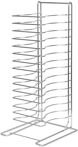15-Slot Aluminum Pizza Pan Rack | 15-tier storage, Great for Pizza Baking, Crisp Crusts, Pizzerias and Foodservice 15-Slot Aluminum Pizza Pan Rack | 15-tier storage, Great for Pizza Baking, Crisp Crusts, Pizzerias and Foodservice