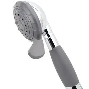 Handheld Shower, Fits Elderly and People Disabled in Action | Big-button Turning, Silicone Grip, Pause Setting, for Parkinson, Arthritis, 79 Inch Stainless Steel Hose Included, Chrome Handheld Shower, Fits Elderly and People Disabled in Action | Big-button Turning, Silicone Grip, Pause Setting, for Parkinson, Arthritis, 79 Inch Stainless Steel Hose Included, Chrome