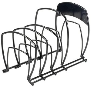 Accessories, Space-Saving Matte Black Cookware Organizer Accessories, Space-Saving Matte Black Cookware Organizer