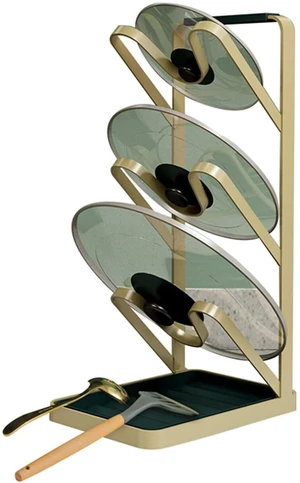 szxzy01 Lid Stand Lid Organizer Pot Lid Rack Holder for Utensils in Kitchen Cabinet Spatula Rack,Cutting Boards,Spoon Storage Gold szxzy01 Lid Stand Lid Organizer Pot Lid Rack Holder for Utensils in Kitchen Cabinet Spatula Rack,Cutting Boards,Spoon Storage Gold