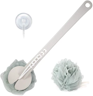 Reusable Loofah Handle with Replaceable Sponge Long Handle Shower Back Scrubber, Exfoliating Bath Sponge with Suction Hook Hygienic, EasyChange Design Reusable Loofah Handle with Replaceable Sponge Long Handle Shower Back Scrubber, Exfoliating Bath Sponge with Suction Hook Hygienic, EasyChange Design
