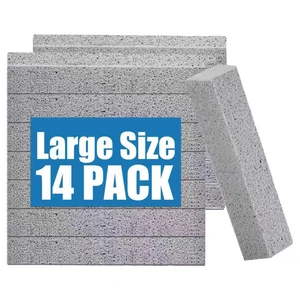 14 Pack Pumice Stone Toilet Bowl Cleaner, Pumice Stone for Cleaning | Pumice Scouring Stick Removes Limescale, Hard Water Stains & Rust from Toilets, Tubs, Grills, Pools and More 14 Pack Pumice Stone Toilet Bowl Cleaner, Pumice Stone for Cleaning | Pumice Scouring Stick Removes Limescale, Hard Water Stains & Rust from Toilets, Tubs, Grills, Pools and More