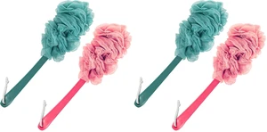 Back Scrubber for Shower, Loofah Sponge Brush Exfoliating Body, Long Handle Scrub Brush for Shower with Loofah on a Stick for Back Use, Bathing Accessories Body Brushes (2Pack) Back Scrubber for Shower, Loofah Sponge Brush Exfoliating Body, Long Handle Scrub Brush for Shower with Loofah on a Stick for Back Use, Bathing Accessories Body Brushes (2Pack)