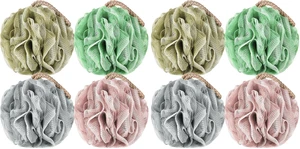Pack of 8, Deep Cleansing Body Scrubber for Shower, Exfoliating Bath Sponge with Handle for Women and Men (001, 50g) Pack of 8, Deep Cleansing Body Scrubber for Shower, Exfoliating Bath Sponge with Handle for Women and Men (001, 50g)