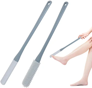 Toe Cleaning Brush 15.7" Foot Scrubber in Shower with Long Handle Silicone Gap Brush Between Toes Cleaner Soft Feet Care Scrub for Seniors,Elderly, Men and Women 2Pack Toe Cleaning Brush 15.7" Foot Scrubber in Shower with Long Handle Silicone Gap Brush Between Toes Cleaner Soft Feet Care Scrub for Seniors,Elderly, Men and Women 2Pack