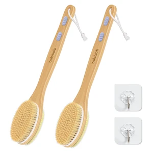 Back Scrubber for Shower,Bath Brush with Long Handle,Men and Women (2 Pack) | Bath Brush Body Exfoliator for Wet or Dry Brushing Back Scrubber for Shower,Bath Brush with Long Handle,Men and Women (2 Pack) | Bath Brush Body Exfoliator for Wet or Dry Brushing