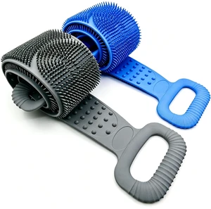 2 Pack Silicone Back Scrubber for Shower,36in Dual Sided Body Scrubber,Shower Brush Washer Extra Long with Handle,Back Applicator,Exfoliating Back Scrubbers for Use in Shower Men&Women 2 Pack Silicone Back Scrubber for Shower,36in Dual Sided Body Scrubber,Shower Brush Washer Extra Long with Handle,Back Applicator,Exfoliating Back Scrubbers for Use in Shower Men&Women
