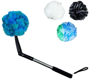Long Handled Loofah with Sponges by Shower,Back Scrubber & Bath Sponges,Body Exfoliator Luffa on a Stick,for Elderly & Disabled, Soft Loofah for Bathing Men & Women Long Handled Loofah with Sponges by Shower,Back Scrubber & Bath Sponges,Body Exfoliator Luffa on a Stick,for Elderly & Disabled, Soft Loofah for Bathing Men & Women