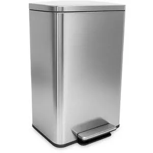 50 Liter 13.2 Gallon Stainless Steel Step Trash Can Fingerprint Resistant Soft Close Lid Built-In Odor Filter Hands Free Waste Bin for Kitchen Dorm Home 50 Liter 13.2 Gallon Stainless Steel Step Trash Can Fingerprint Resistant Soft Close Lid Built-In Odor Filter Hands Free Waste Bin for Kitchen Dorm Home