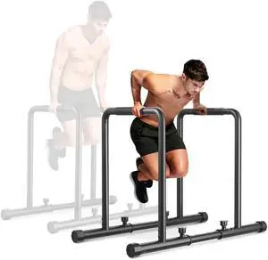 1100LBS Adjustable Dip Bar Heavy Duty Steel Dip Station, Parallel Bars with Dual Safety Connectors, Freestanding Dip Equipment for Calisthenics Full Body Strength Training 1100LBS Adjustable Dip Bar Heavy Duty Steel Dip Station, Parallel Bars with Dual Safety Connectors, Freestanding Dip Equipment for Calisthenics Full Body Strength Training