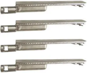 4 Pack 15 3/4 Inch Cast 304 Stainless Steel BBQ Grill Burners, Heavy Duty Replacement Parts with Locking Pins for NG and LP Gas Grills 4 Pack 15 3/4 Inch Cast 304 Stainless Steel BBQ Grill Burners, Heavy Duty Replacement Parts with Locking Pins for NG and LP Gas Grills