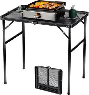 31.5''x21.6'' Wider and Taller Folding Grill Table, 2 Height Adjustable Lightweight Metal Outdoor Table with Carry Handle for Camping BBQ Picnic 31.5''x21.6'' Wider and Taller Folding Grill Table, 2 Height Adjustable Lightweight Metal Outdoor Table with Carry Handle for Camping BBQ Picnic