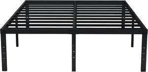 18 Inch Queen Size Heavy Duty Metal Platform Bed Frame, No Box Spring Needed, Large Under Bed Storage, Easy Assembly, Black 18 Inch Queen Size Heavy Duty Metal Platform Bed Frame, No Box Spring Needed, Large Under Bed Storage, Easy Assembly, Black