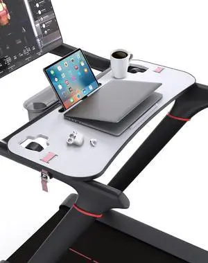 Treadmill Desk Attachment with Laptop Stand & Tablet Holder, Edge Protector, Treadmill Workstation for Home Office, Fits New Peloton Tread (Post-Aug 2021) Treadmill Desk Attachment with Laptop Stand & Tablet Holder, Edge Protector, Treadmill Workstation for Home Office, Fits New Peloton Tread (Post-Aug 2021)