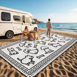 9x18 Ft Reversible Plastic Straw Outdoor Patio Rug Waterproof UV Resistant Floor Mat With 4 Ground Stakes And Carry Bag For Camping Picnic Beach RV Backyard 9x18 Ft Reversible Plastic Straw Outdoor Patio Rug Waterproof UV Resistant Floor Mat With 4 Ground Stakes And Carry Bag For Camping Picnic Beach RV Backyard