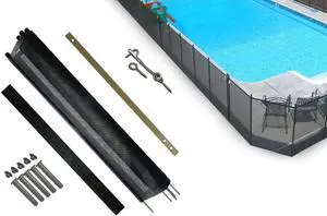 4' x 12' Pool Safety Fence Section Kit, Removable Mesh Pool Fence with 5 Integrated Posts, UV-Resistant, for Above Ground/In-Ground Pools 4' x 12' Pool Safety Fence Section Kit, Removable Mesh Pool Fence with 5 Integrated Posts, UV-Resistant, for Above Ground/In-Ground Pools