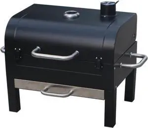 18-Inch Portable Tabletop Charcoal BBQ Grill, 2-Tiered with Side Handles & Lid, Compact Grill & Smoker for Picnic, Tailgate & Outdoor Cooking 18-Inch Portable Tabletop Charcoal BBQ Grill, 2-Tiered with Side Handles & Lid, Compact Grill & Smoker for Picnic, Tailgate & Outdoor Cooking
