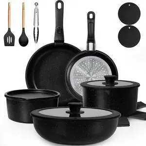 20 Piece Non Stick Cookware Set with Detachable Handles, PFOA PFAS PTFE Free Induction Kitchen Pots and Pans Set, Oven & Dishwasher Safe Compact Cooking Set for RV Small Kitchen 20 Piece Non Stick Cookware Set with Detachable Handles, PFOA PFAS PTFE Free Induction Kitchen Pots and Pans Set, Oven & Dishwasher Safe Compact Cooking Set for RV Small Kitchen
