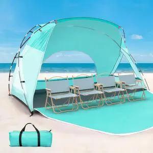 Portable Beach Tent Sun Shelter with UPF 50+ UV Protection, Waterproof Shade Canopy Cabana Available in Multiple Sizes for Family Outdoor Picnics Fishing Camping Portable Beach Tent Sun Shelter with UPF 50+ UV Protection, Waterproof Shade Canopy Cabana Available in Multiple Sizes for Family Outdoor Picnics Fishing Camping