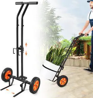 Heavy Duty Wheeled Plant Caddy Dolly with Adjustable Gripping Arm, Secure Strap and Suction Cups, 175 LBS Capacity T Handle Pot Mover for Indoor Outdoor Flower Pots and Gardening Transport Heavy Duty Wheeled Plant Caddy Dolly with Adjustable Gripping Arm, Secure Strap and Suction Cups, 175 LBS Capacity T Handle Pot Mover for Indoor Outdoor Flower Pots and Gardening Transport