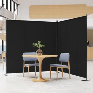2 Panel 6 FT Folding Privacy Screen, 142 x 71 Inch Freestanding Room Divider, Powder Coated Metal Frame Polyester Fabric Portable Temporary Wall Partition for Bedroom Office Studio Dormitory, Black 2 Panel 6 FT Folding Privacy Screen, 142 x 71 Inch Freestanding Room Divider, Powder Coated Metal Frame Polyester Fabric Portable Temporary Wall Partition for Bedroom Office Studio Dormitory, Black