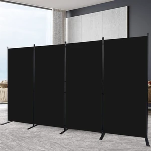 4 Panel 6 FT Folding Privacy Screen, 136 Inch Wide Freestanding Room Divider, Upgraded 240g Polyester Fabric Partition Screen with No Gaps, Stable Steel Frame Wall Divider for Home Office Classroom 4 Panel 6 FT Folding Privacy Screen, 136 Inch Wide Freestanding Room Divider, Upgraded 240g Polyester Fabric Partition Screen with No Gaps, Stable Steel Frame Wall Divider for Home Office Classroom