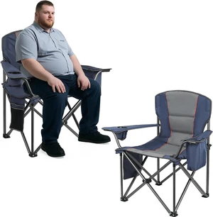 2 Pack Oversized Folding Camping Chairs for Adults, Heavy Duty 600D Oxford Chair with Lumbar Support, Cup Holder, Cooler Bag & Side Pocket, Portable for Beach Fishing Lawn Backyard, Navy Blue 2 Pack Oversized Folding Camping Chairs for Adults, Heavy Duty 600D Oxford Chair with Lumbar Support, Cup Holder, Cooler Bag & Side Pocket, Portable for Beach Fishing Lawn Backyard, Navy Blue