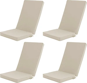 Set of 4 Adirondack Chair Outdoor Cushions, Cream Removable MachineWashable Covers, WaterRepellent Fabric with NonSlip Base and Fastening Straps, Universal Fit for Patio Rocking Chairs Set of 4 Adirondack Chair Outdoor Cushions, Cream Removable MachineWashable Covers, WaterRepellent Fabric with NonSlip Base and Fastening Straps, Universal Fit for Patio Rocking Chairs