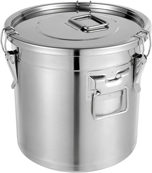 5.5 Gallon 304 Stainless Steel Airtight Storage Canister, Large Sealed Metal Bucket with Lock Lid and Handles for Kitchen Grain Coffee Pet Food Seed 5.5 Gallon 304 Stainless Steel Airtight Storage Canister, Large Sealed Metal Bucket with Lock Lid and Handles for Kitchen Grain Coffee Pet Food Seed