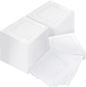 80 Pack 6 x 6 Inch Reusable Linen Cotton Cocktail Napkins, Classic Hemstitch White Cloth Napkins, Absorbent Washable Square Decorative Napkins for Wedding Party Bar Cafe Daily Use 80 Pack 6 x 6 Inch Reusable Linen Cotton Cocktail Napkins, Classic Hemstitch White Cloth Napkins, Absorbent Washable Square Decorative Napkins for Wedding Party Bar Cafe Daily Use