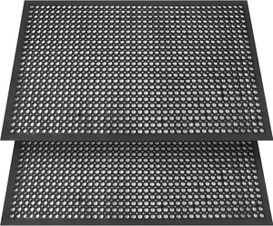2 Pack 36 x 60 Inch Heavy Duty Rubber Drainage Mats, Non Slip Anti Fatigue Waterproof Grease Resistant Floor Mats, Indoor Outdoor Safety Utility Pads for Kitchen Restaurant Bar Garage 2 Pack 36 x 60 Inch Heavy Duty Rubber Drainage Mats, Non Slip Anti Fatigue Waterproof Grease Resistant Floor Mats, Indoor Outdoor Safety Utility Pads for Kitchen Restaurant Bar Garage
