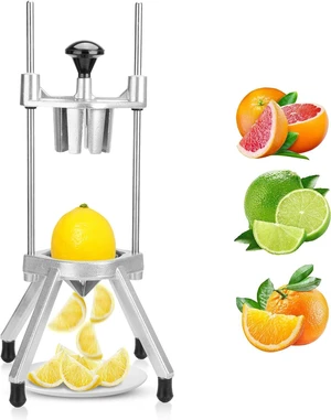 8-Wedge Citrus Cutter Slicer, Heavy Duty Aluminum Alloy Lemon Lime Wedger with Stainless Steel Blades, Precision Fruit Vegetable Cutting Tool for Home Kitchen Commercial Food Prep 8-Wedge Citrus Cutter Slicer, Heavy Duty Aluminum Alloy Lemon Lime Wedger with Stainless Steel Blades, Precision Fruit Vegetable Cutting Tool for Home Kitchen Commercial Food Prep