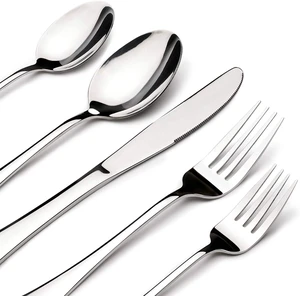 60-Piece Stainless Steel Flatware Set for 12, Heavy Duty Mirror Polished Silverware Utensil Set, Includes Knives Forks Spoons, Dishwasher Safe Classic Tableware for Home Party Catering 60-Piece Stainless Steel Flatware Set for 12, Heavy Duty Mirror Polished Silverware Utensil Set, Includes Knives Forks Spoons, Dishwasher Safe Classic Tableware for Home Party Catering