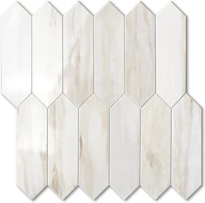 10 Sheets Hexagon Peel and Stick Wall Tile, 12.8 x 12.8 Inch Glossy Wood Marble Grain PVC Mosaic Tile, Waterproof Self Adhesive Stick On Backsplash for Kitchen Bathroom Stove Wall Decor 10 Sheets Hexagon Peel and Stick Wall Tile, 12.8 x 12.8 Inch Glossy Wood Marble Grain PVC Mosaic Tile, Waterproof Self Adhesive Stick On Backsplash for Kitchen Bathroom Stove Wall Decor