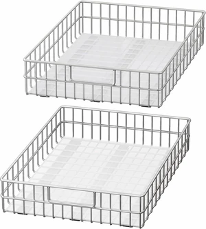 2Pack Stainless Steel Pull Out Cabinet Organizer, Silent FullExtension Slide Shelf, NoDrill Spice Storage Rack for Kitchen Pantry Bathroom Closet, 20.1x21 Inch 2Pack Stainless Steel Pull Out Cabinet Organizer, Silent FullExtension Slide Shelf, NoDrill Spice Storage Rack for Kitchen Pantry Bathroom Closet, 20.1x21 Inch
