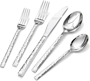 40-Piece Hammered Stainless Steel Flatware Set, 18/10 Rust Resistant Silverware Service for 8, Polished Hammered Utensils with Smooth Edge, Dishwasher Safe Tableware for Home Party Hotel 40-Piece Hammered Stainless Steel Flatware Set, 18/10 Rust Resistant Silverware Service for 8, Polished Hammered Utensils with Smooth Edge, Dishwasher Safe Tableware for Home Party Hotel