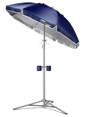 Ultimate Portable Sun Shade Umbrella Lightweight Adjustable Outdoor Patio & Beach Umbrella with Tripod Base (Navy) Ultimate Portable Sun Shade Umbrella Lightweight Adjustable Outdoor Patio & Beach Umbrella with Tripod Base (Navy)