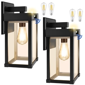 Solar Wall Lights Outdoor with Motion Sensor, 3 Modes, Dusk to Dawn | Waterproof Solar Porch Light with Clear Panel for Garage Porch Yard Front Door 5.8 x 5.8 x 13.58 in Solar Wall Lights Outdoor with Motion Sensor, 3 Modes, Dusk to Dawn | Waterproof Solar Porch Light with Clear Panel for Garage Porch Yard Front Door 5.8 x 5.8 x 13.58 in
