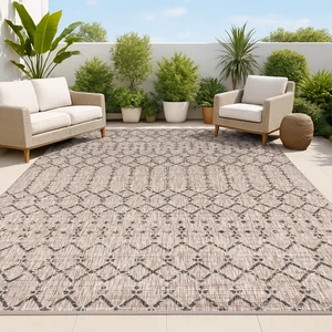 Y Moroccan Geometric Indoor Outdoor Area Rug 5X8 Natural/Black, Ourika Textured Weave for Backyard, Patio, Porch, Easy-Cleaning, High Traffic, Pet-Friendly, Non-Shedding (SMB108D-5) Y Moroccan Geometric Indoor Outdoor Area Rug 5X8 Natural/Black, Ourika Textured Weave for Backyard, Patio, Porch, Easy-Cleaning, High Traffic, Pet-Friendly, Non-Shedding (SMB108D-5)