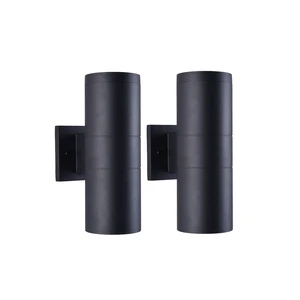 12" Modern Outdoor Porch Light in 2 Lights, Matte Black, 2 Pack | Aluminum Cylinder Exterior Fixtures, Tempered Glass Cover, Waterproof Wall Sconce, Patio Light for Outdoor Use 12" Modern Outdoor Porch Light in 2 Lights, Matte Black, 2 Pack | Aluminum Cylinder Exterior Fixtures, Tempered Glass Cover, Waterproof Wall Sconce, Patio Light for Outdoor Use