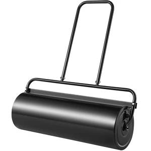 Lawn Roller, 61L Sand or Water Filled Yard Roller, with Easy-Turn Plug and U-Shaped Ergonomic Handle for Convenient Push and Pull, Level and Compress Soil for Lawn, Garden, Farm, Park, Black Lawn Roller, 61L Sand or Water Filled Yard Roller, with Easy-Turn Plug and U-Shaped Ergonomic Handle for Convenient Push and Pull, Level and Compress Soil for Lawn, Garden, Farm, Park, Black