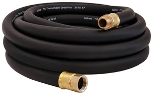 25FT ×1 inch Heavy Duty Rubber Garden Hose - 200psi Working, 1000psi Burst - Hot/Cold Water - Five-Layered Braiding for Durability - Versatile for Gardening, Agriculture, Construction(Black) 25FT ×1 inch Heavy Duty Rubber Garden Hose - 200psi Working, 1000psi Burst - Hot/Cold Water - Five-Layered Braiding for Durability - Versatile for Gardening, Agriculture, Construction(Black)