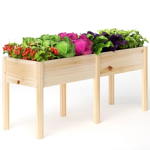 333lbs Capacity Sturdy Wooden Raised Garden Bed Outdoors with Legs | 72x23x30" Elevated Ergonomic Height Planter Box for Herb Vegetable Flower, Divider Panel, 6 Legs, Easy Assembly with PE Liner 333lbs Capacity Sturdy Wooden Raised Garden Bed Outdoors with Legs | 72x23x30" Elevated Ergonomic Height Planter Box for Herb Vegetable Flower, Divider Panel, 6 Legs, Easy Assembly with PE Liner