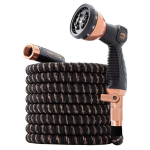 100 FT Copper Bullet Expandable Hose w/Thumb Spray Nozzle AS SEEN ON TV, 650psi 3/4 in Solid Copper Anodized Aluminum Fittings Lead-Free Lightweight No-Kink 100 FT Copper Bullet Expandable Hose w/Thumb Spray Nozzle AS SEEN ON TV, 650psi 3/4 in Solid Copper Anodized Aluminum Fittings Lead-Free Lightweight No-Kink