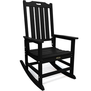 Outdoor Rocking Chairs, Oversized Patio Rocking Chair | HDPE Outdoor Rockers for Front Porch, Patio, Backyard, Balcony and Garden. All-Weather High Back Design, Black Outdoor Rocking Chairs, Oversized Patio Rocking Chair | HDPE Outdoor Rockers for Front Porch, Patio, Backyard, Balcony and Garden. All-Weather High Back Design, Black