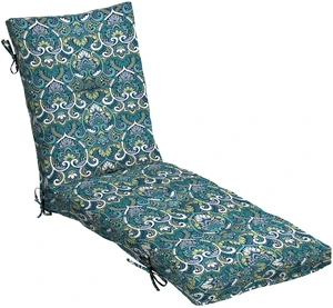 Outdoor Plush Modern Tufted Chaise Cushion, 76 x 22, Rain-Proof, Fade Resistant, Tufted Cushion for Chaise Lounger Sapphire Aurora Blue Damask Outdoor Plush Modern Tufted Chaise Cushion, 76 x 22, Rain-Proof, Fade Resistant, Tufted Cushion for Chaise Lounger Sapphire Aurora Blue Damask