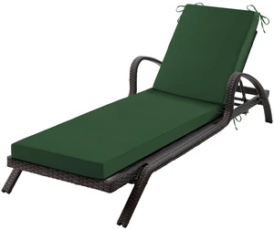 Chaise Lounge Cushions Outdoor, 80x 26x 3 Inch Waterproof & Fade-Resistant Lounge Chair Cushion, Outdoor Chaise Cushion with Removable Cover & Ties for Lawn, Patio, Pool & Beach, Forest Green Chaise Lounge Cushions Outdoor, 80x 26x 3 Inch Waterproof & Fade-Resistant Lounge Chair Cushion, Outdoor Chaise Cushion with Removable Cover & Ties for Lawn, Patio, Pool & Beach, Forest Green
