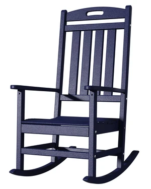 Outdoor Rocking Chair, All-Weather Resistant Poly Lumber Rocker Chair Outdoor, High Back Plastic Patio Rocking Chairs for Outside Porch Rocker Garden Lawn, Navy Blue Outdoor Rocking Chair, All-Weather Resistant Poly Lumber Rocker Chair Outdoor, High Back Plastic Patio Rocking Chairs for Outside Porch Rocker Garden Lawn, Navy Blue