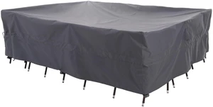 Outdoor Sectional Furniture Set Cover, 126W x 84D x 31H in, Grey | Large Rectangular, Waterproof, Dining Table Cover, Wind Resistant, Patented Mid-Cinch Outdoor Sectional Furniture Set Cover, 126W x 84D x 31H in, Grey | Large Rectangular, Waterproof, Dining Table Cover, Wind Resistant, Patented Mid-Cinch